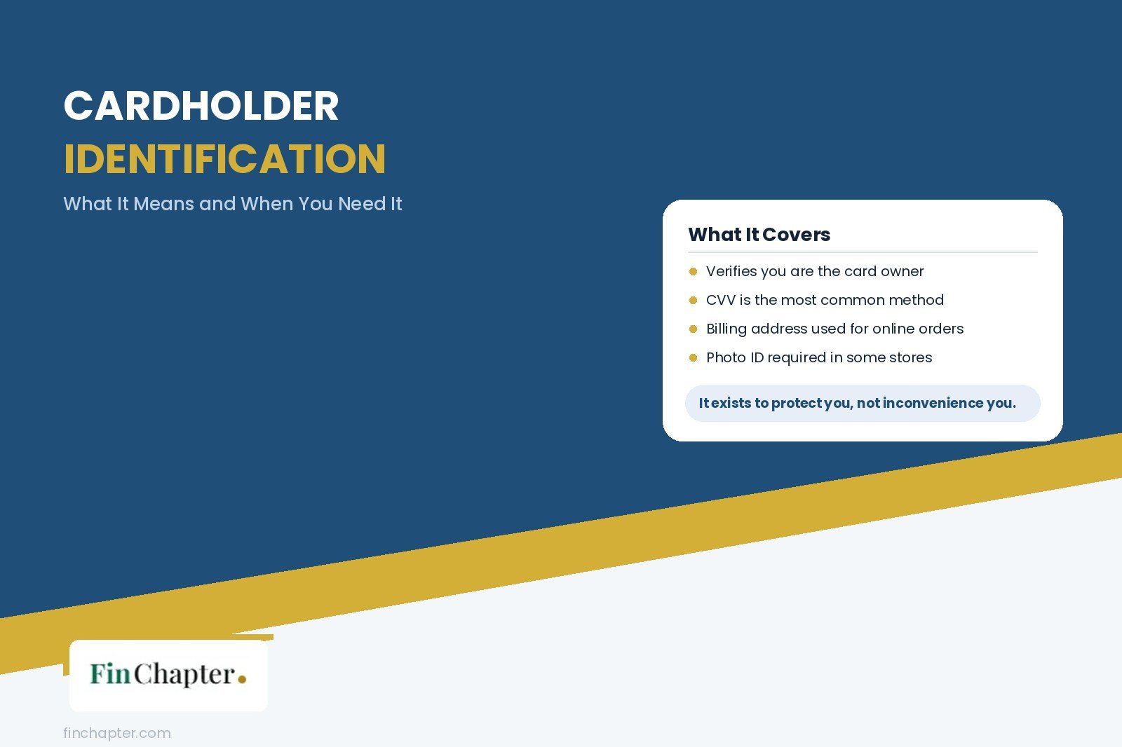 Cardholder Identification | FinChapter